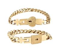Heart Lock Bracelet 2 Pieces Unlocking Wrist Jewelry