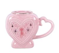 Heart Locket Mug and Key Stirrer | Novelty Ceramic Coffee Cup