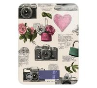 Heart Locks Flowers Camera Retro Waterproof Small Scale for Food 11lb/0.18oz, 5kg/5g Kitchen gram Scales with 4 Unit for Weight Loss Weight Loss Cooking (Batteries not Included)