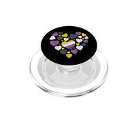 Heart Love - Heart Shape with Non-Binary Flag Hearts PopSockets PopGrip for MagSafe