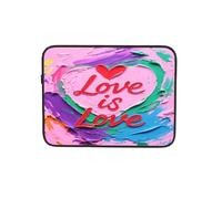 Heart Love is Love LGBT Laptop Sleeve Case Notebook Computer Pouch Tablet Briefcase Carrying Bag for Work 10 Inch