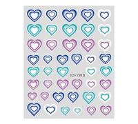 Heart Love-Nail Stickers Gradien Love-Nail Art Sticker Valentine's Day Nails Decal Manicure Accessories Decorations