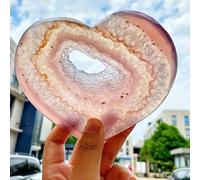 Heart Love Stone Agate Geod, Polished Purple Agate,Crystal Agate Geode Druzy for Home Decor,Collection,Birthday Gifts,100~200g