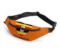 Heart Love Uganda Printed Crossbody Fanny Pack Fashion Waist Bag with Adjustable Strap for Men Women