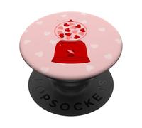 heart love valentine gumball machine gum candy romantic PopSockets Adhesive PopGrip