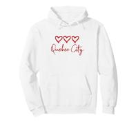 Heart Loves Quebec City Canada Rustic Red Hearts Canadian Pullover Hoodie