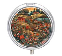 Heart Made of Flowers Pill Case Pill Box with 3 Compartments