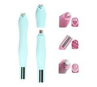 Heart Magnet for Cat Eye Gel Polish,Detachable and Easy to Operate,Upgrade Magnetic Nail Art Tool,3-in-1 Heart Shape Round Line Shape Nail Art Magnet Pen for DIY Nails Salon Decoration (Green)