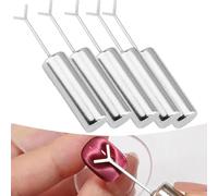 Heart Magnet for Cat Eye Gel Polish, Heart Magnet for Nails With Y-Shaped Guide Sticks, Heart Cat Eye Magnet for Nails for Cat Eye Effect (5Pcs Nail Magnet Set)