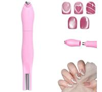 Heart Magnet for Cat Eye Gel Polish, Heart Shape Round Line Shape Nail Art Magnet Pen, 2025 New Magnetic Nail Art Tool, Magnets for Nails, DIY Manicure Kit (Pink)