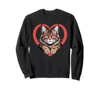 Heart Maine Coon Glasses American Longhair Sweatshirt