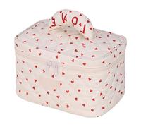 Heart Makeup Bag Travel Cosmetic Bag Toiletry Quilted Makeup Storage Large Capacity Cosmetic Pouches for Woman Large Capacity Travel Toiletry Case Quilted for Woman