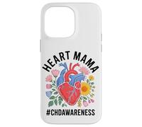 Heart Mama CHD Awareness CHD Warrior Women Mother's Day Case for iPhone 14 Pro Max
