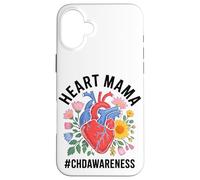 Heart Mama CHD Awareness CHD Warrior Women Mother's Day Case for iPhone 16 Plus