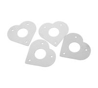 Heart Metal Bird House Hole Guard, 1.1 Inch Opening Protector | Silver Iron Faceplate, Chew-resistant Design, for Sparrows and Nesting Boxes, Backyard Hardware Upgrade