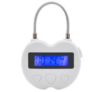 Heart Metal Timer Lock 99 Hours Electronic Timed Lock Compact Padlock USB Rechargeable LCD Display Self-Regulation Anti-Addiction Students