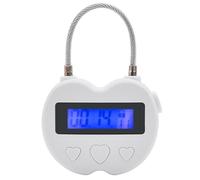 Heart Metal Timer Lock 99 Hours Electronic Timed Lock Compact Padlock USB Rechargeable with LCD Display Self-Regulation Anti-Addiction for Students Timed Lockbox Time