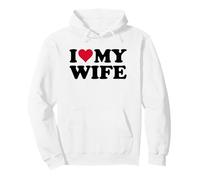 Heart Motif with German Text "Ich Liebe Meine Ehefrau Pullover Hoodie