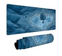 Heart Mouse Mat 28x16in, Gaming Mouse Pad Tree, Desk Mat with Non-Slip Rubber Base, Gaming Accessories, Mousepad with Stitched Edge, Office Accessories Keyboard Mousepad, for Office Laptop 4-6913