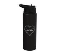 Heart Musical Symbols When Words Fail Music Speaks Stainless Steel Insulated Water Bottle