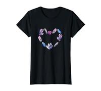 Heart Mystic Crystal Illustration Magical Value Graphic T-Shirt, Women, Black, S