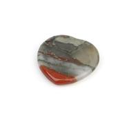 Heart Natural African Blood Stone - Polished Crystal with Energy Properties, Heart Polished Stone, Worry Heart Stone 4 x 4 x 0.7 CM (African Blood)
