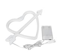 Heart Neon Sign Romantic Pink Lights USB Connection Safe Use LED Neon Light for Room Decoration Spas Parties