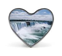 Heart Niagara Falls Printed Brooch Badge for Backpacks Or Lapels