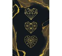 Heart Notebook Journal: Beautiful Black Gold Heart design Notebook with 120 pages to write your manifesting notes, intentions, goals and desires. Gift ... Daily Journal. Positive Affirmations. Diary