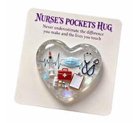Heart Nurse Hug 2D Acrylic Encouragement Keepsakes Portable Inspirational Card for Gifting and Decoration Acrylic Card