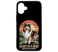 Heart of a Hero - Rough Collie Spirit Vintage Design Case for iPhone 16 Plus
