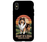 Heart of a Hero - Rough Collie Spirit Vintage Design Case for iPhone X/XS