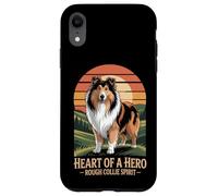 Heart of a Hero - Rough Collie Spirit Vintage Design Case for iPhone XR