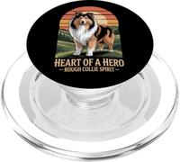 Heart of a Hero - Rough Collie Spirit Vintage Design PopSockets PopGrip for MagSafe