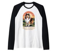 Heart of a Hero - Rough Collie Spirit Vintage Design Raglan Baseball Tee