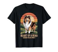 Heart of a Hero - Rough Collie Spirit Vintage Design T-Shirt