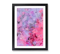 Heart Of Glass Abstract Framed Wall Art Print A2 Black | Ready to Hang, Premium Gi Paper, Fade-Resistant Inks, Securely Packaged, UK Made