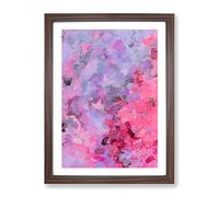 Heart Of Glass Abstract Framed Wall Art Print A2 Walnut | Ready to Hang, Premium Gi Paper, Fade-Resistant Inks, Securely Packaged, UK Made