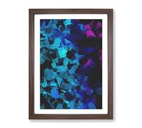 Heart Of Gold Abstract Framed Print for Living Room Bedroom Home Office Décor, Wall Art Picture Ready to Hang, Walnut A3 Frame (34 x 46 cm)