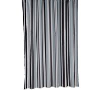 HEART of HOUSE® Coda Bathroom Toilet Luxury Stripe Anti-Microbial Mould-Resistant Bath Shower Curtain with Built In (Easy-To-Fit) Snap Rings/Hooks Fittings - 180 x 180cm (Black)