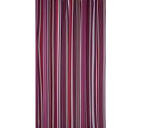 HEART of HOUSE® Coda Bathroom Toilet Luxury Stripe Anti-Microbial Mould-Resistant Bath Shower Curtain with Built In (Easy-To-Fit) Snap Rings/Hooks Fittings - 180 x 180cm (Purple)