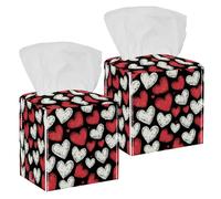 Heart of Love Sustainable Bamboo Tissue Box Cover for Modern Home Decor