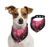 Heart of Magic Pet Scarf Dog Bandanas Spring Summer Soft Cotton Puppy Scarfs Adjustable Accessories for Small Medium Large Girl Boy Pup Small