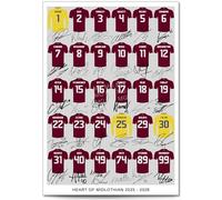 Heart of Midlothian Hearts FC 2026 Signed Photo Poster A4/A3 Print Picture Display Framed Autograph Memorabilia Gift Football Fans Champions Scotland (Grey A3 print unframed)