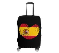 Heart of Spain Flag Trendy Suitcase Covers Unisex Luggage Cover Protector Fit 19 to 32 Inch Travel Lover S