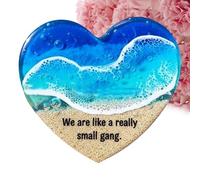 Heart of the Sea with Pocket, Decoration with Healing Stones, Home Decor for Graduation Students Teachers Women Kids Meditation Party, Consulte la descripción, Acrylic, Unisex