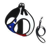 Heart Of Venezuela Print Small Dog Harness And Leash Set, Adjustable Soft Vest With 360° Reflective Straps For Cats Puppy