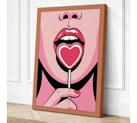 Heart on the Tongue Modern Canvas Wall Art Print 30x20 Inch (76 x 51 cm)
