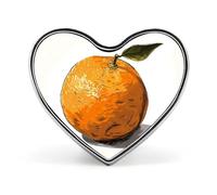 Heart Orange Hand Drawn Brooch Classic Mini Pin 1 Inch Aluminum Alloy Lapel Pin Personalized Button Badge for Backpack Hat Suit Jacket Clothing Decoration