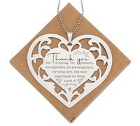 Heart Ornament Thank You Gift for Friend Teacher Mentor Nurse, Part of My Journey Quote Keepsake for Christmas, Thanksgiving, Gratitude Week, Farewell, Rearview Mirror Hanging Decor EDF20
